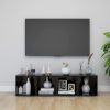 TV ormarići 4 kom visoki sjaj crni 37 x 35 x 37 cm od iverice