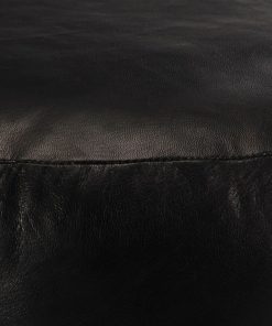 Tabure crni 60 x 30 cm od prave kozje kože