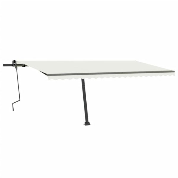 Tenda na ručno uvlačenje s LED svjetlima 500 x 300 cm krem - Image 3