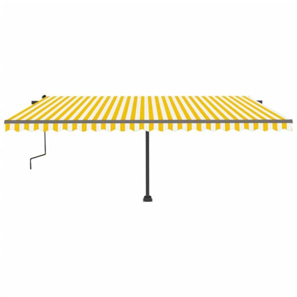 Tenda na ručno uvlačenje s LED svjetlima 500x300 cm žuto-bijela - Image 3