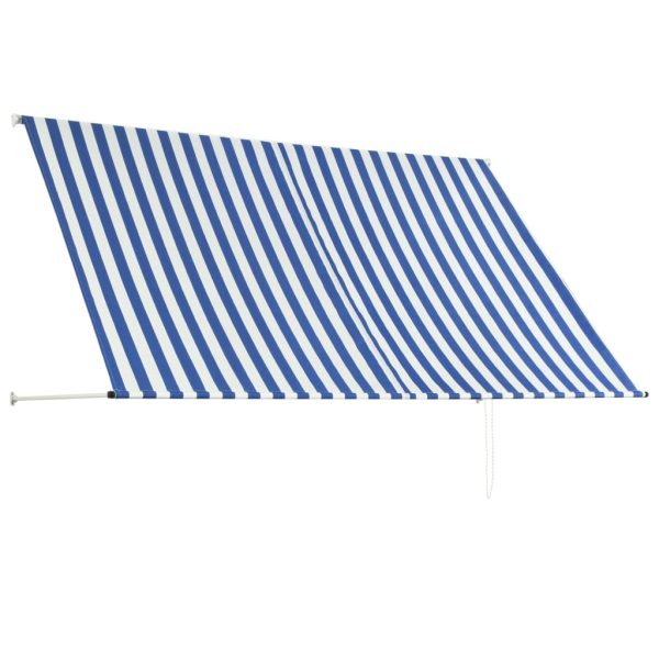 Tenda na uvlačenje 250 x 150 cm plavo-bijela - Image 4