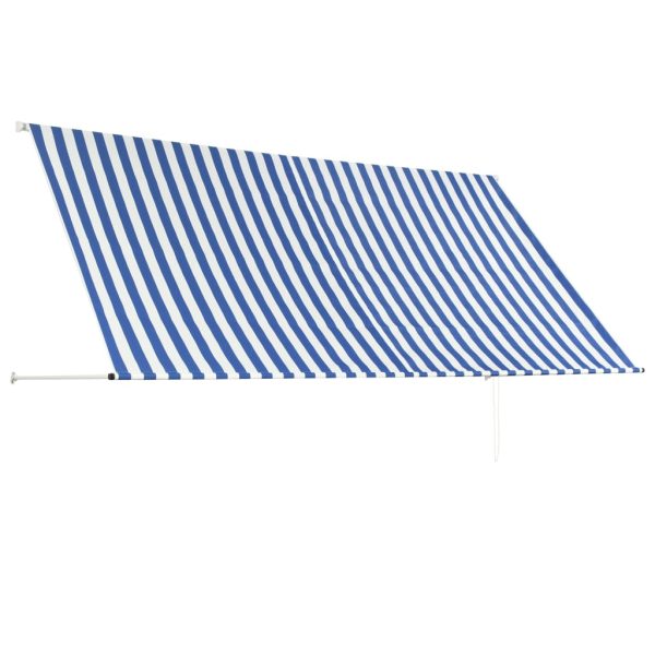 Tenda na uvlačenje 300 x 150 cm plavo-bijela - Image 4