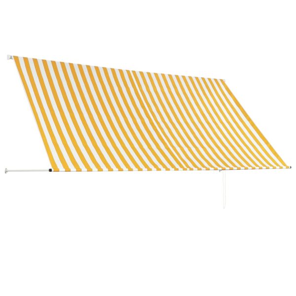 Tenda na uvlačenje 300 x 150 cm žuto-bijela - Image 4