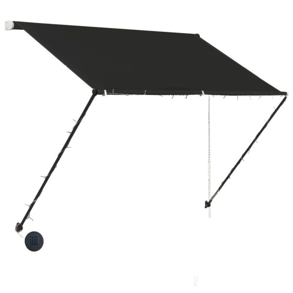 Tenda na uvlačenje s LED svjetlima 100 x 150 cm antracit - Image 3