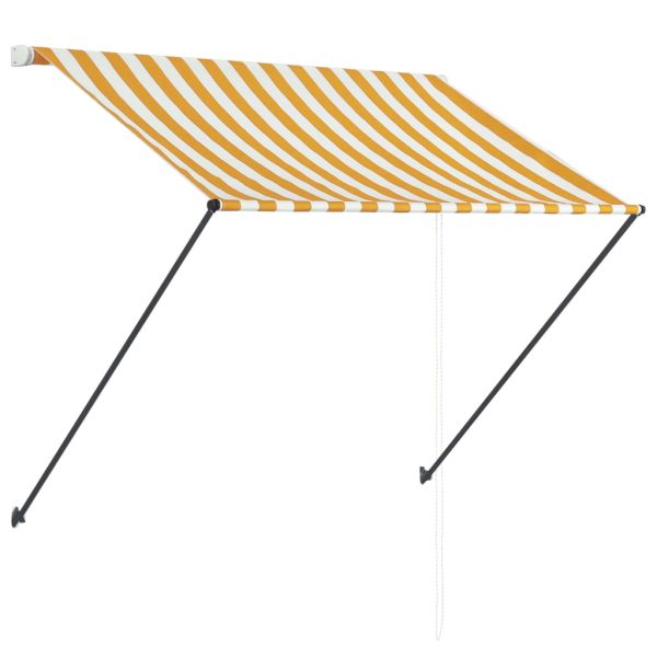 Tenda na uvlačenje s LED svjetlima 150 x 150 cm žuto-bijela - Image 4