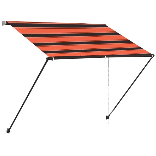 Tenda na uvlačenje s LED svjetlima 200x150 cm narančasto-smeđa - Image 4