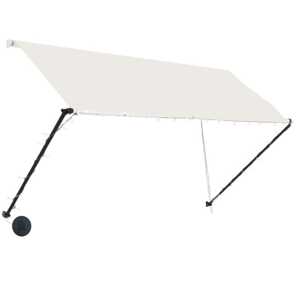 Tenda na uvlačenje s LED svjetlima 250 x 150 cm krem - Image 3