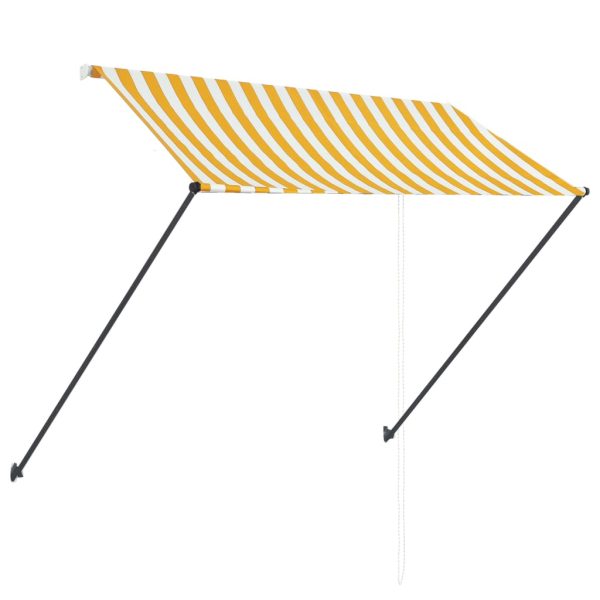 Tenda na uvlačenje s LED svjetlima 250 x 150 cm žuto-bijela - Image 4