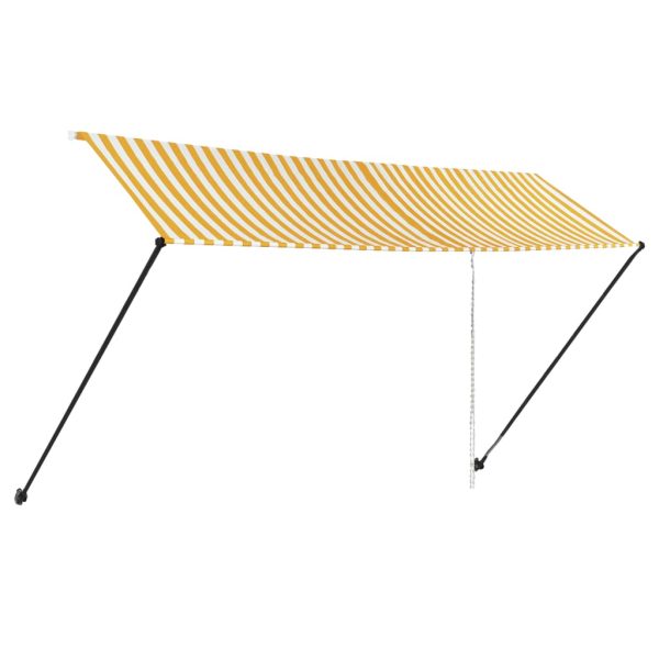 Tenda na uvlačenje s LED svjetlima 400 x 150 cm žuto-bijela - Image 3