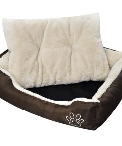 Topli krevet za pse s podstavljenim jastukom L