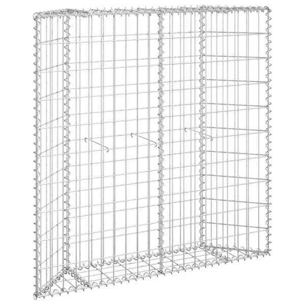 Trapezna gabionska gredica od pocinčanog čelika 100x20x100 cm