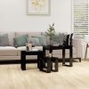 Uklapajući stolići 3 kom sjajni crni od konstruiranog drva