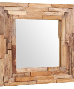 Ukrasno Ogledalo od Tikovine 60x60 cm Kvadratno