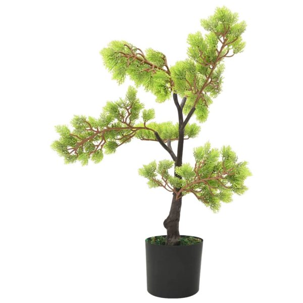 Umjetni bonsai čempres s posudom 60 cm zeleni - Image 3