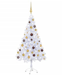 Umjetno božićno drvce LED s kuglicama 120 cm 230 grana