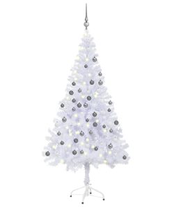 Umjetno božićno drvce LED s kuglicama 180 cm 620 grana