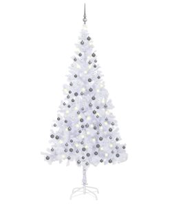 Umjetno božićno drvce LED s kuglicama 210 cm 910 grana