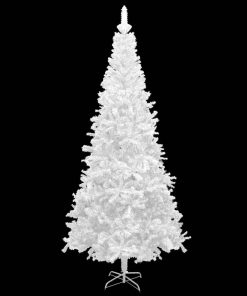 Umjetno božićno drvce LED s kuglicama L 240 cm bijelo