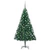Umjetno božićno drvce LED s kuglicama zeleno 120 cm PVC