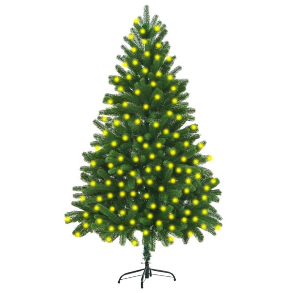Umjetno božićno drvce s LED svjetlima 210 cm zeleno