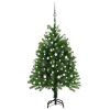 Umjetno božićno drvce s LED svjetlima i kuglicama 120 cm zeleno