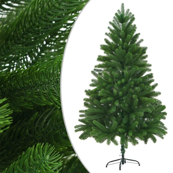 Umjetno božićno drvce s LED svjetlima i kuglicama 210 cm zeleno