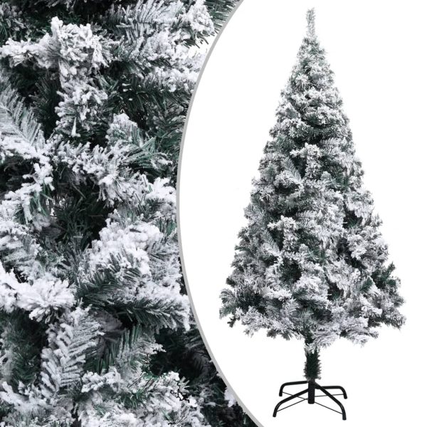 Umjetno božićno drvce s LED svjetlima i kuglicama zeleno 120 cm