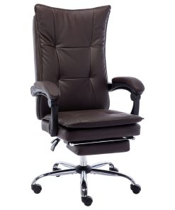 Uredska stolica od umjetne kože smeđa