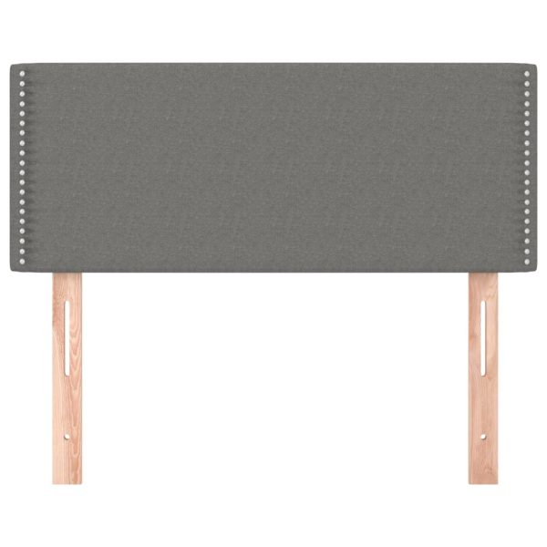 Uzglavlje tamnosivi 90x5x78/88 cm od tkanine - Slika 3