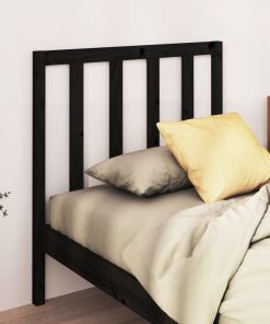 Uzglavlje za krevet crno 95 x 4 x 100 cm od masivne borovine