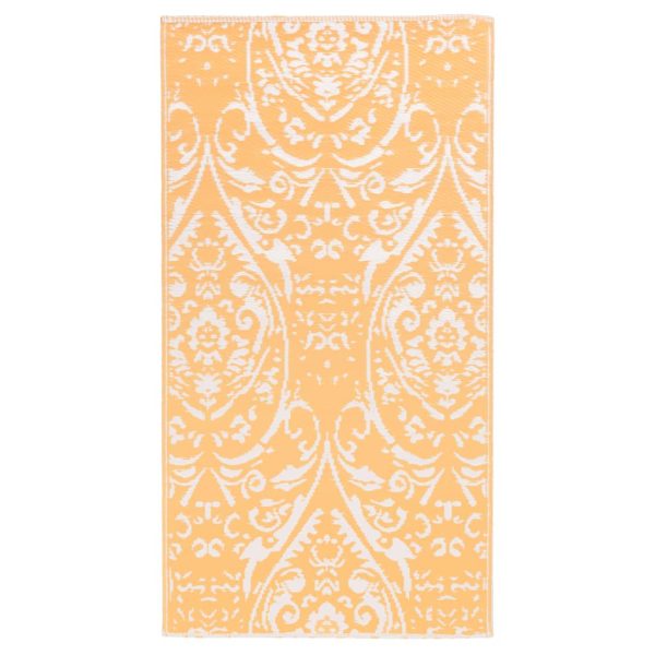 Vanjski tepih narančasto-bijeli 120 x 180 cm PP