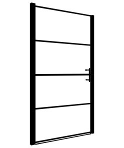 Vrata za tuš od kaljenog stakla 100 x 178 cm crna