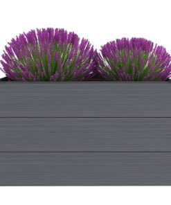 Vrtna Posuda za Sadnju WPC 100x50x54 cm Siva