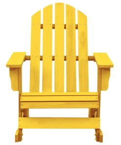 Vrtna stolica za ljuljanje Adirondack od masivne jelovine žuta