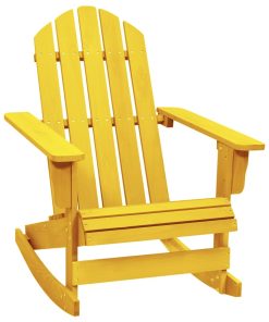 Vrtna stolica za ljuljanje Adirondack od masivne jelovine žuta