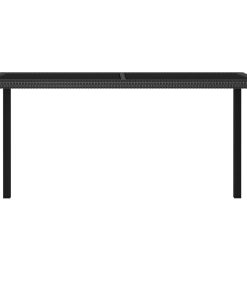 Vrtni blagovaonski stol crni 140 x 70 x 73 cm od poliratana