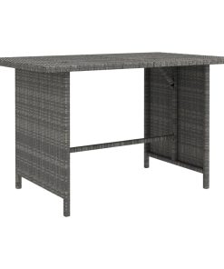 Vrtni blagovaonski stol sivi 110 x 70 x 65 cm od poliratana