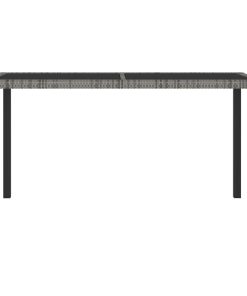 Vrtni blagovaonski stol sivi 140 x 70 x 73 cm od poliratana