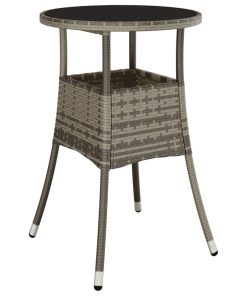 Vrtni stol Ø 60 x 75 cm od kaljenog stakla i poliratana sivi