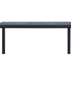 Vrtni stol antracit 150 x 90 x 72 cm plastika s izgledom ratana