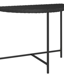 Vrtni stol crni 100 x 50 x 75 cm od poliratana
