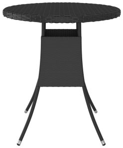 Vrtni stol crni 70 x 70 x 73 cm od poliratana