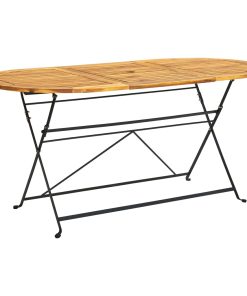 Vrtni stol od masivnog bagremovog drva 160 x 85 x 74 cm ovalni