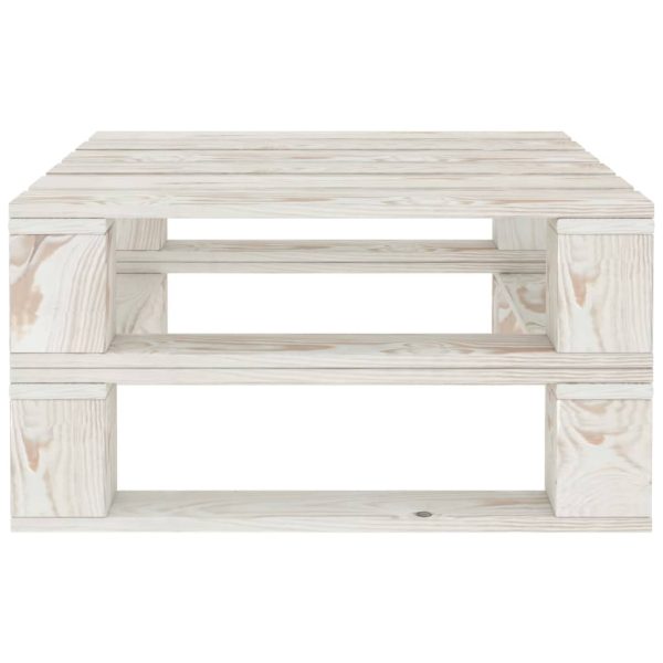 Vrtni stol od paleta bijeli drveni