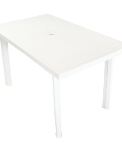 Vrtni stol od plastike bijeli 126 x 76 x 72 cm