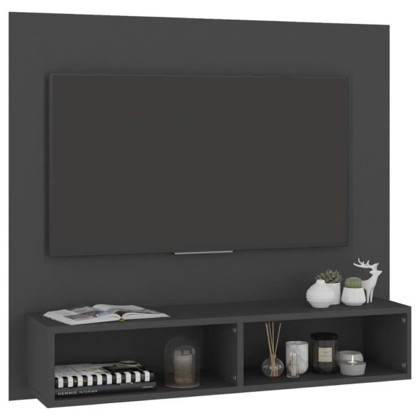 Zidni TV ormarić sivi 102 x 23