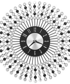 Zidni sat metalni 43 cm crni