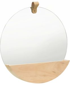 Zidno ogledalo od masivne borovine 35 cm