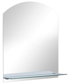 Zidno ogledalo s policom 30 x 50 cm od kaljenog stakla