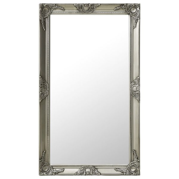 Zidno ogledalo u baroknom stilu 60 x 100 cm srebrno